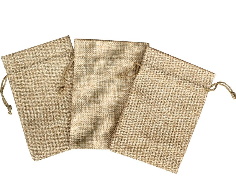 FASOTY Lot of 24 3.5x5 Inch Burlap Gift Bags with Drawstring Linen Jewelry Pouches Jute Burlap Sacks for Wedding Favors Party Gifts, DIY Craft, Coffee, Valentine, Holiday Gift Bags - Image 2